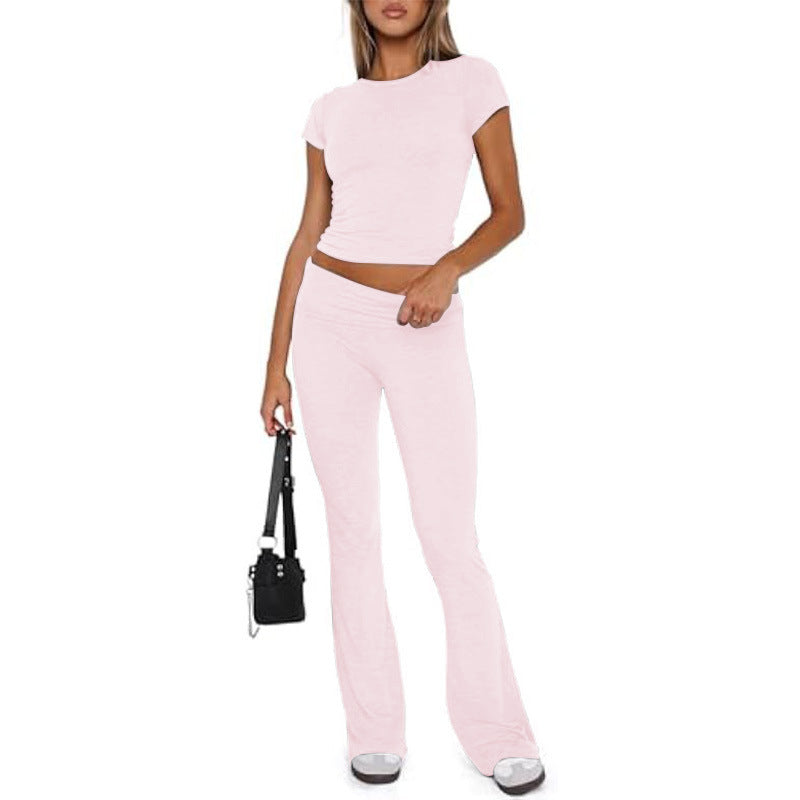Women's Fashion Round Neck Short-Sleeve Set