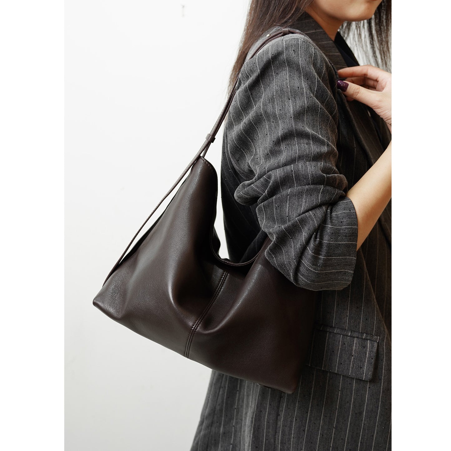 Sheepskin Niche Lazy-Style Large-Capacity Tote Bag For Women