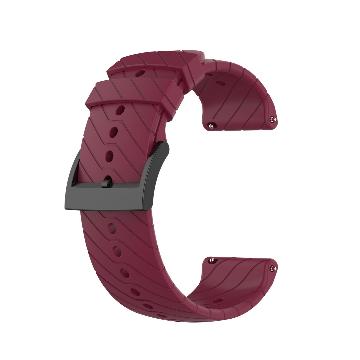 24mm Lightning-Stripe Silicone Watch Strap Compatible With Songtao