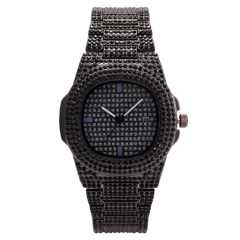 Starry Sky Full-Diamond Calendar Womens Watch