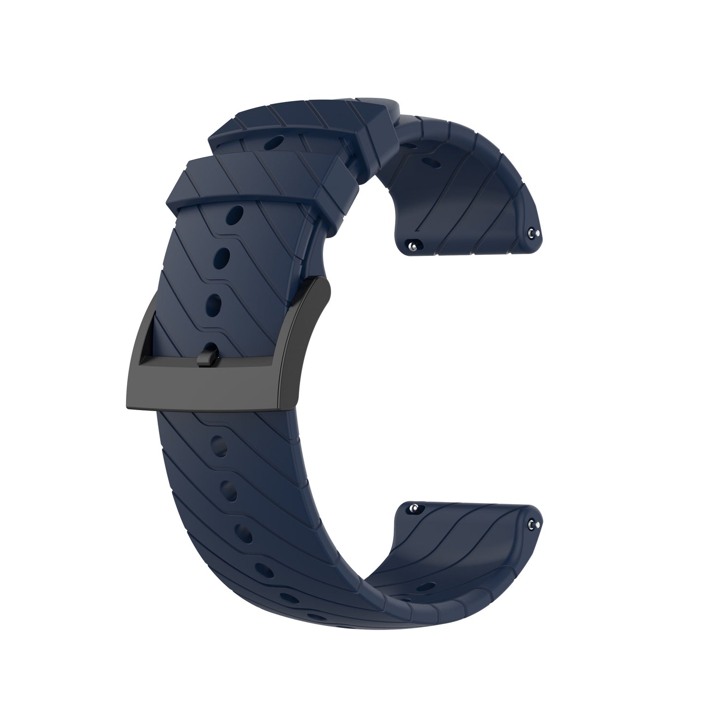 24mm Lightning-Stripe Silicone Watch Strap Compatible With Songtao