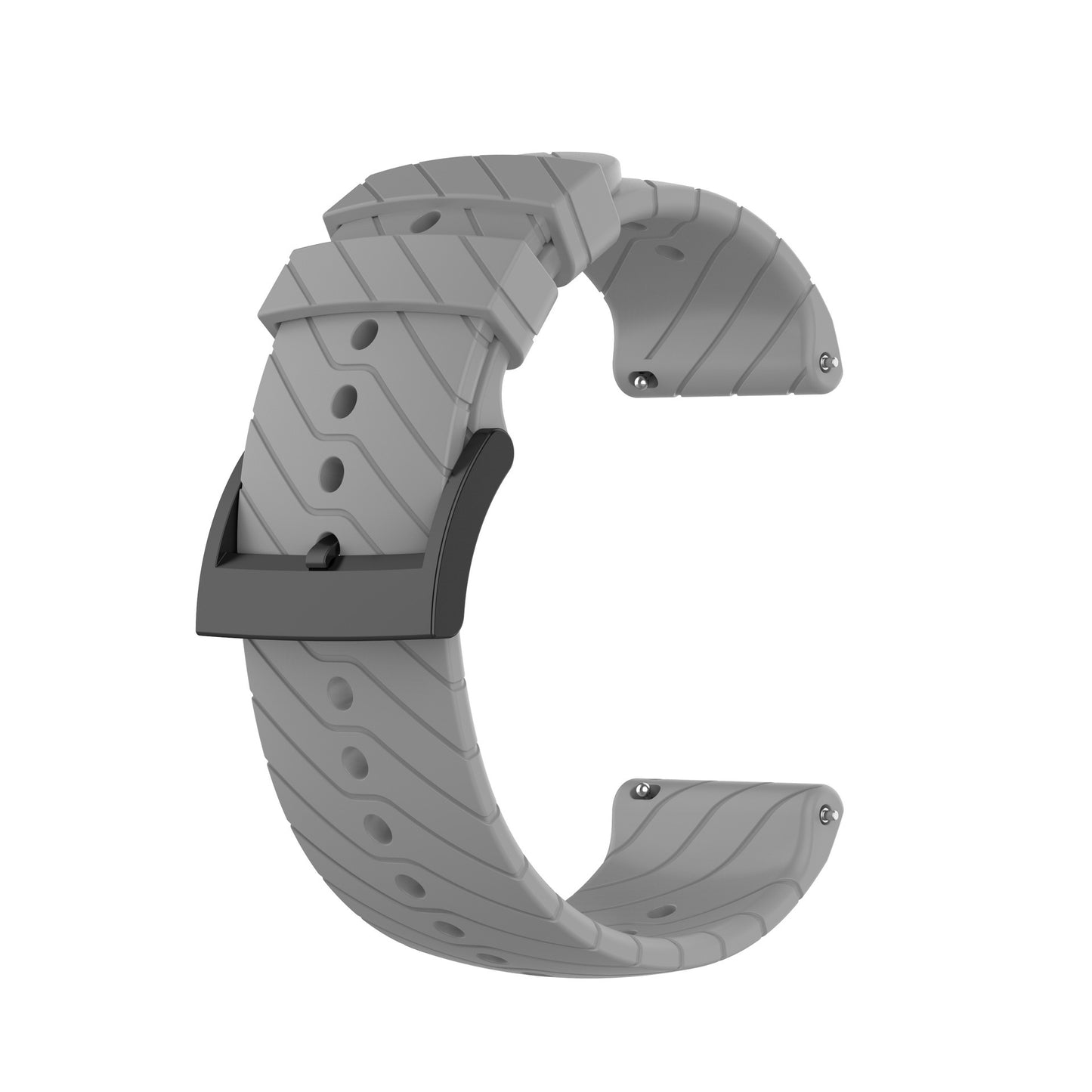 24mm Lightning-Stripe Silicone Watch Strap Compatible With Songtao