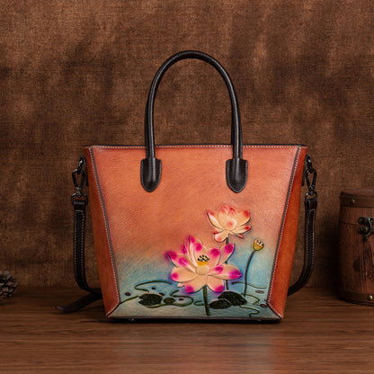 Retro Women's First-Layer Cowhide Handbag