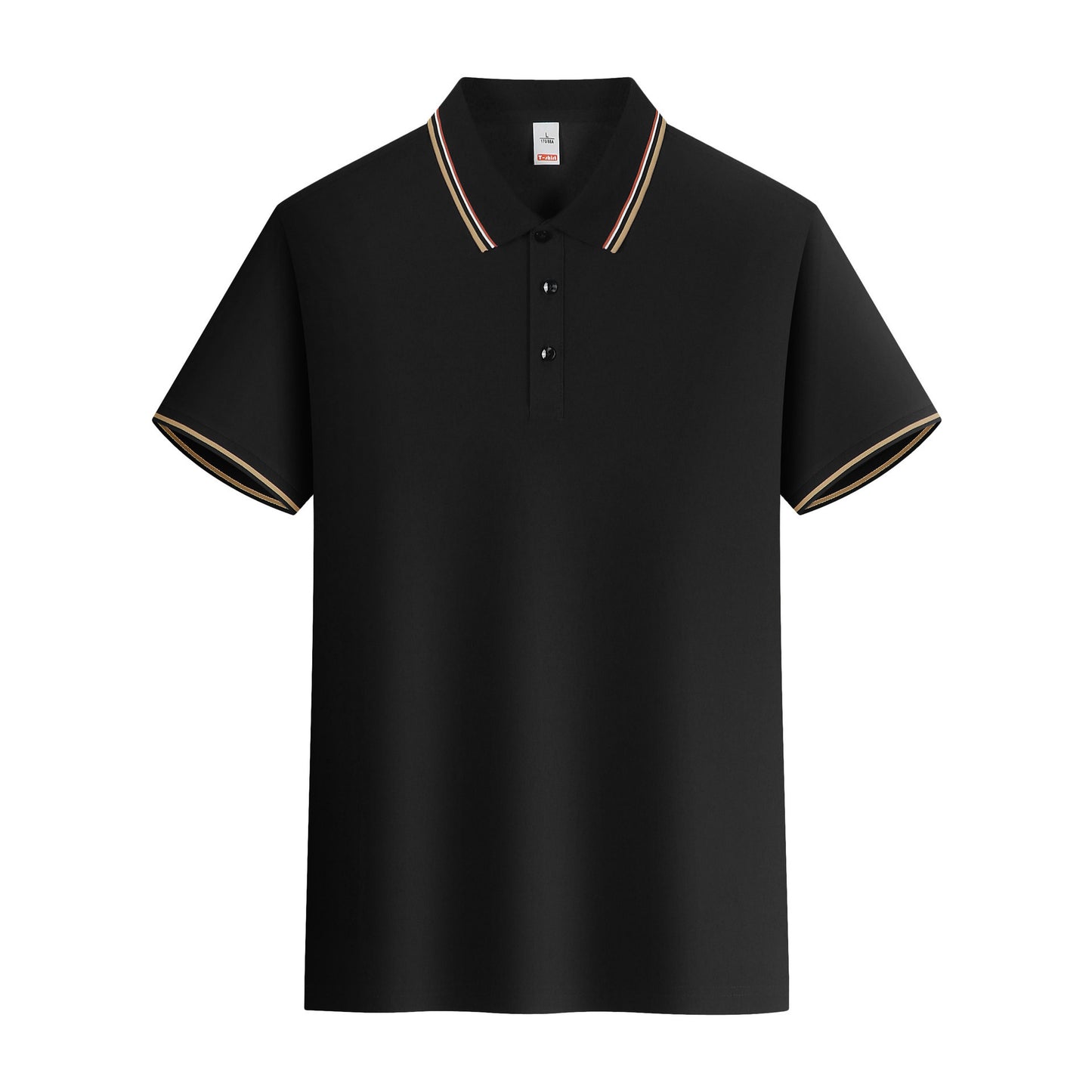 Men's Short-Sleeve Pullover Shirt New Style Embroidered Youthful Lapel Design