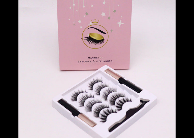 Magnetic Eyelashes Eyeliner Set Long Lasting False Mink Waterproof Eye Lashes Extension Reusable Beauty Makeup Tool