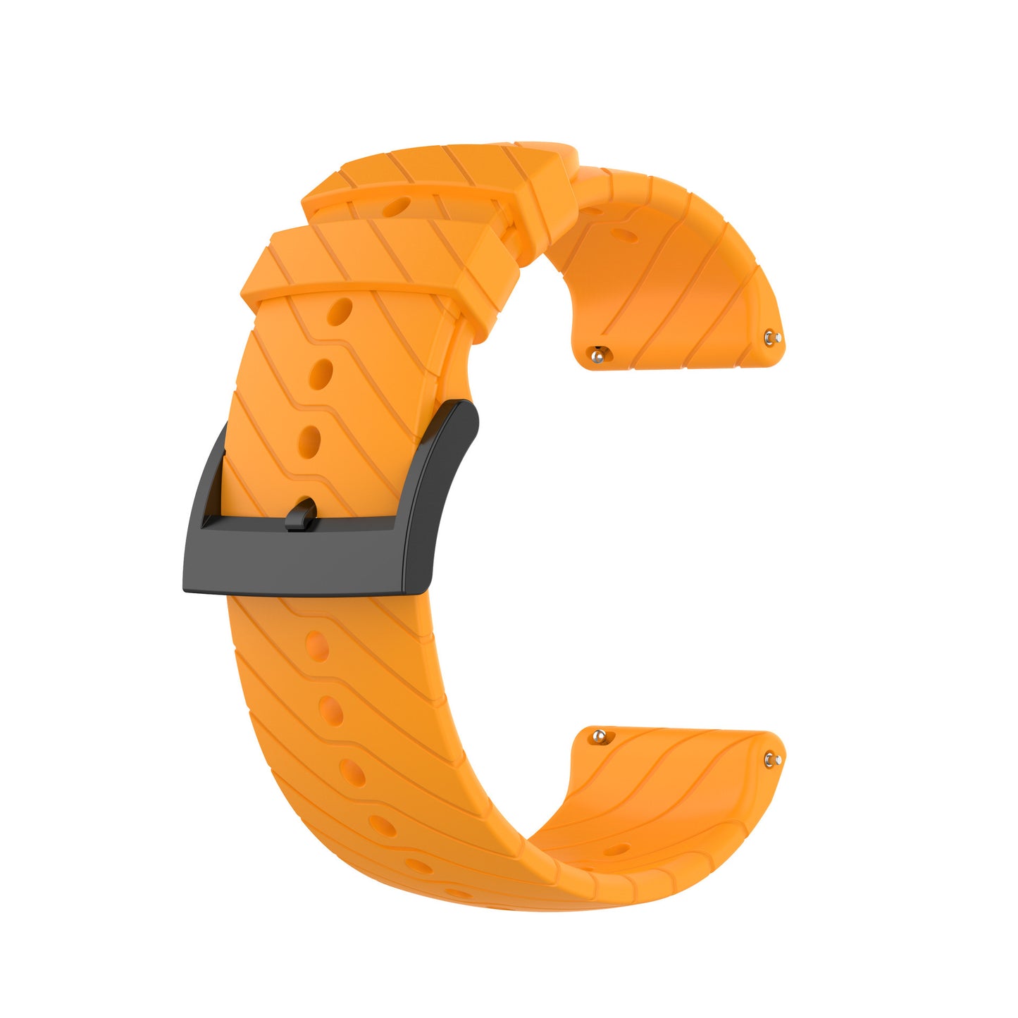 24mm Lightning-Stripe Silicone Watch Strap Compatible With Songtao