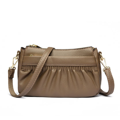 Genuine Leather High-end Textured Shoulder Sling Bag