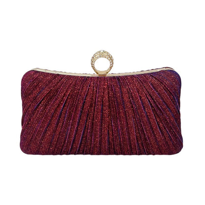 New Chinese-style Banquet Bag Women's Cross-body Pleated Dress