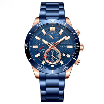 Men's Multifunctional Quartz Waterproof Watch