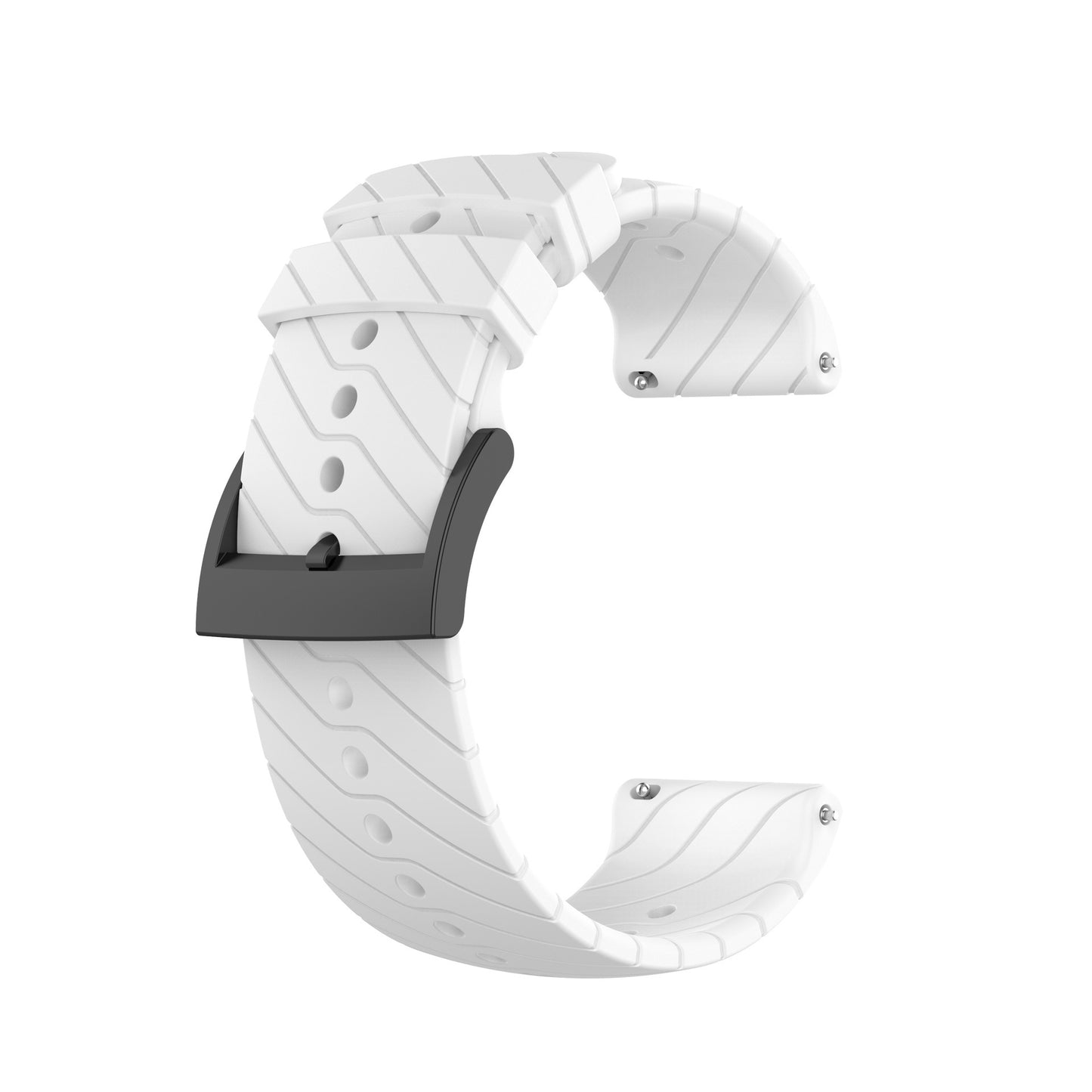 24mm Lightning-Stripe Silicone Watch Strap Compatible With Songtao
