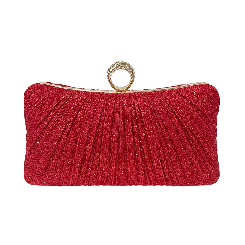New Chinese-style Banquet Bag Women's Cross-body Pleated Dress