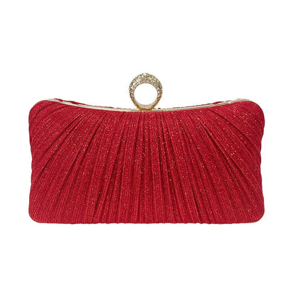 New Chinese-style Banquet Bag Women's Cross-body Pleated Dress