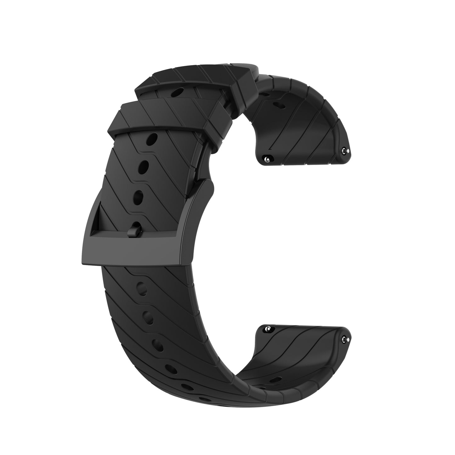 24mm Lightning-Stripe Silicone Watch Strap Compatible With Songtao