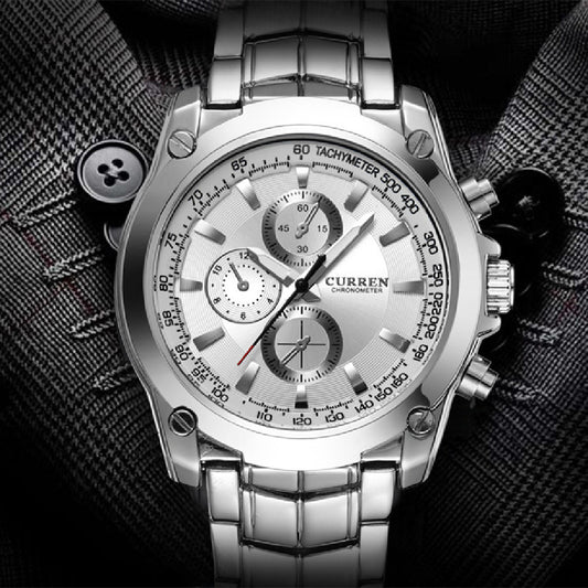 Men's Business-Casual Alloy Waterproof Quartz Watch