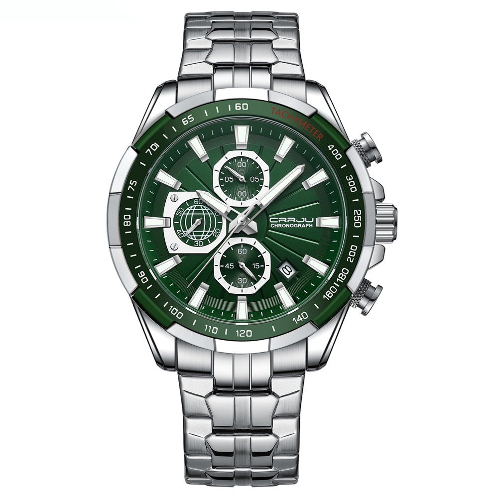 Men's Steel-band Multi-function Waterproof Watch
