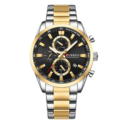 Men's Multifunctional Waterproof Calendar Watch