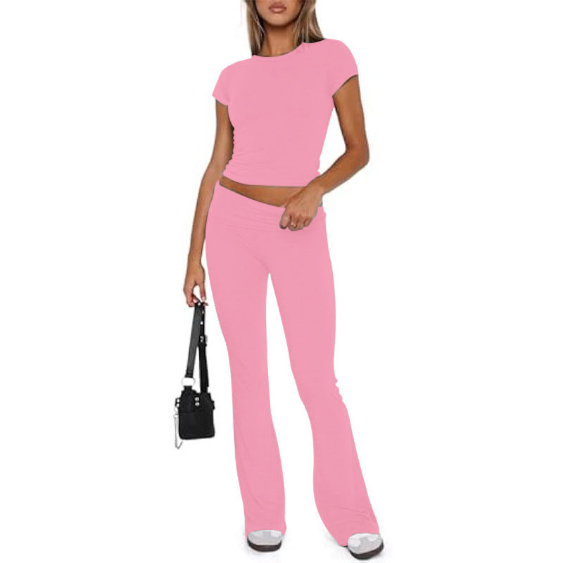 Women's Fashion Round Neck Short-Sleeve Set