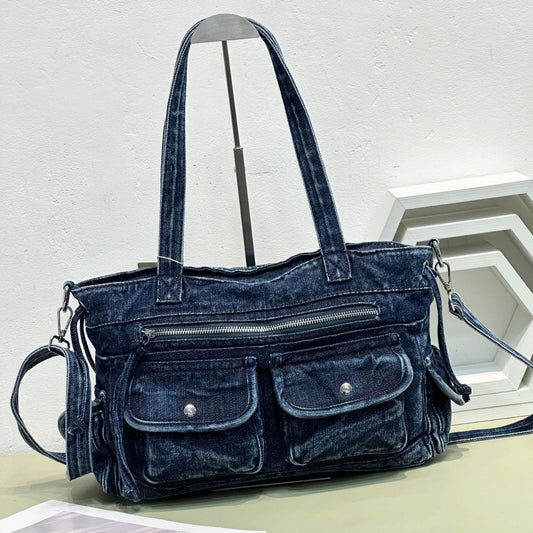 New Washed Denim Womens Shoulder Bag HipHop