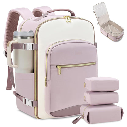 Travel Airline Carry-On Luggage Set With 3 Organizer Pouches