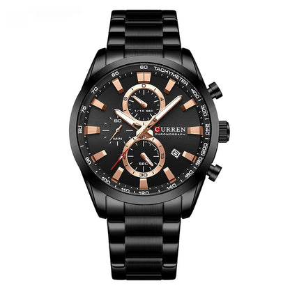 Men's Multifunctional Waterproof Calendar Watch