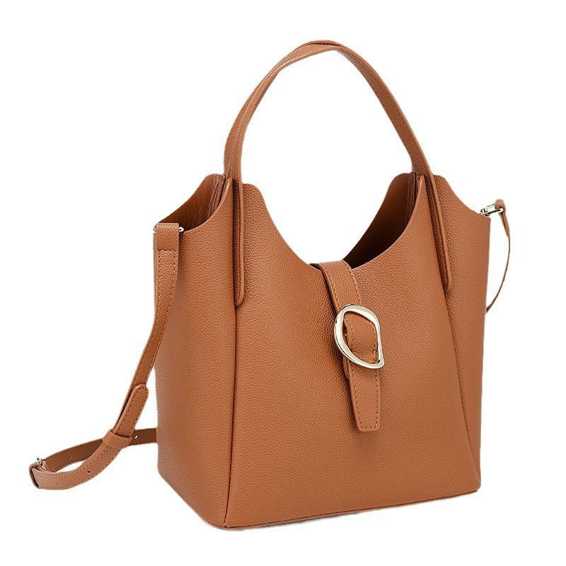 Womens Niche Versatile Shoulder And Crossbody Bag Polyester-cotton Blend