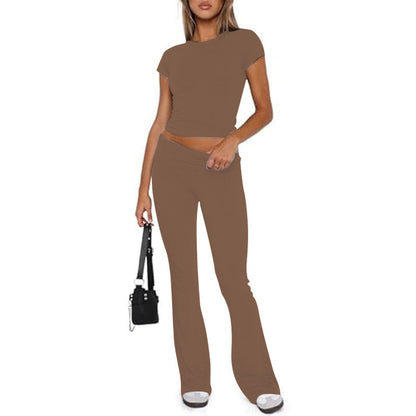 Women's Fashion Round Neck Short-Sleeve Set