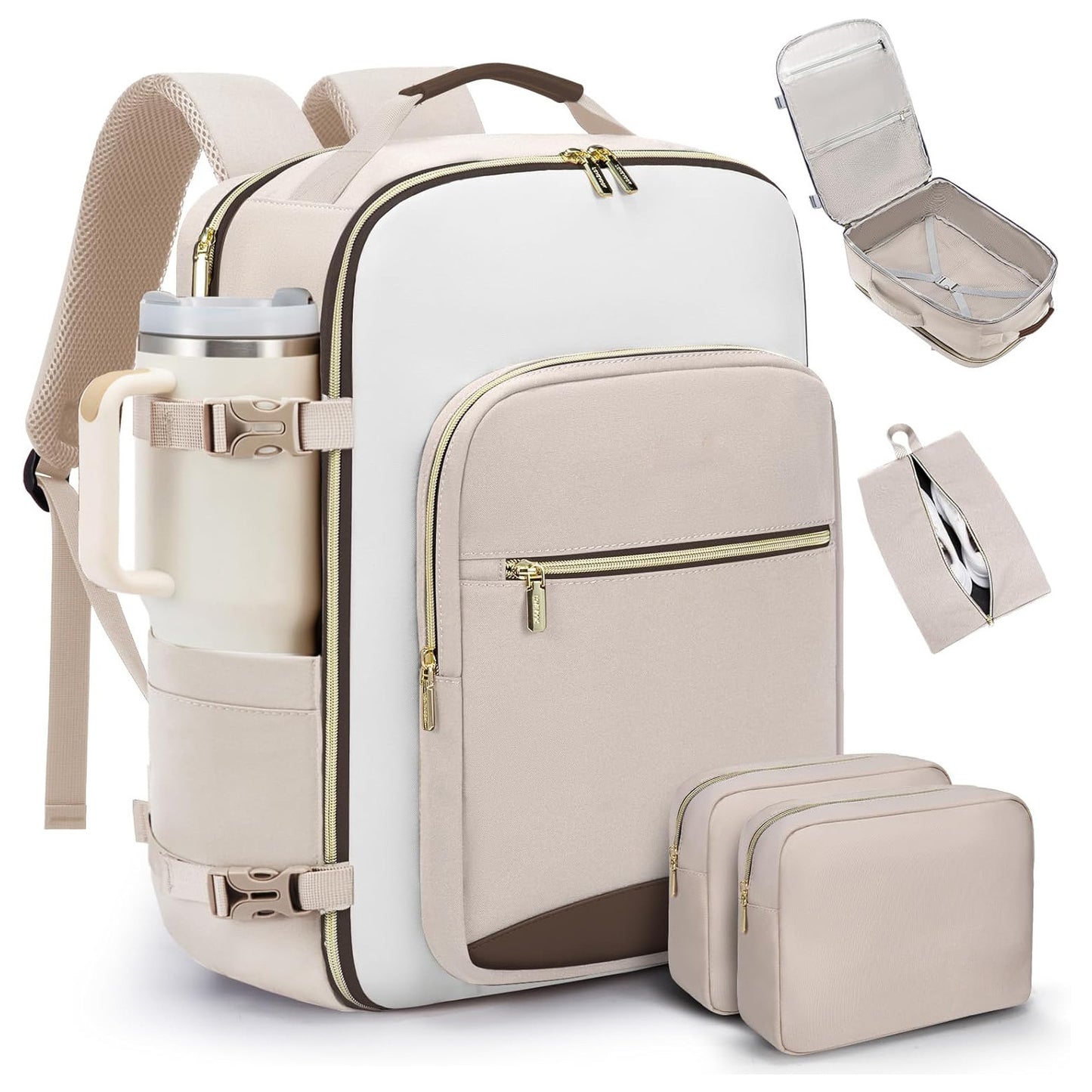 Travel Airline Carry-On Luggage Set With 3 Organizer Pouches