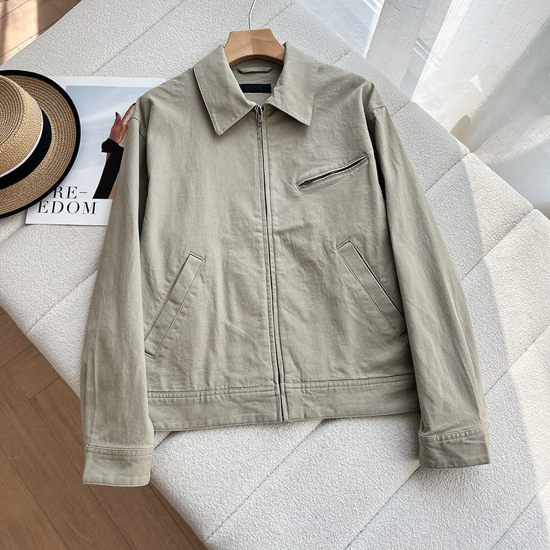 Turn-down Collarstand-up Collar Denim Jacket
