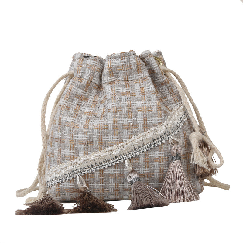 Bucket Bag Bohemian Ethnic Artistic Style