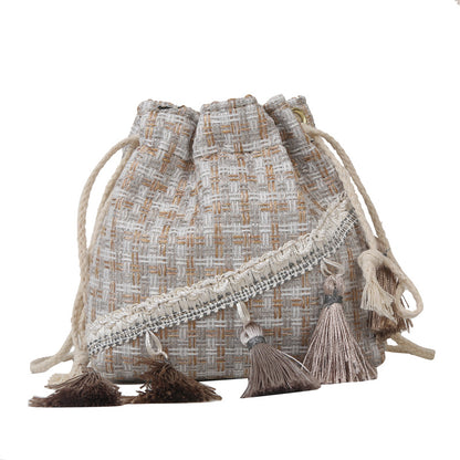 Bucket Bag Bohemian Ethnic Artistic Style