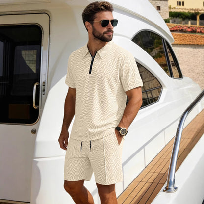 Vacation Casual Short-sleeve Shorts Set