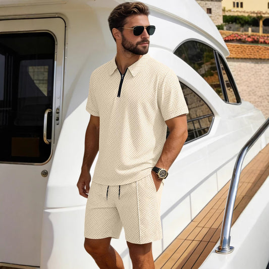 Vacation Casual Short-sleeve Shorts Set