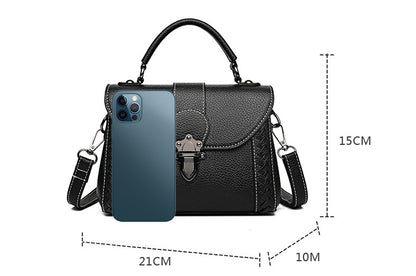 Retro Simple Shoulder Bag Soft Leather