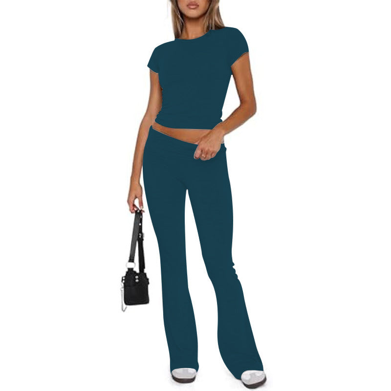 Women's Fashion Round Neck Short-Sleeve Set