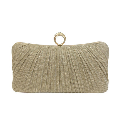 New Chinese-style Banquet Bag Women's Cross-body Pleated Dress