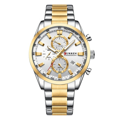 Men's Multifunctional Waterproof Calendar Watch