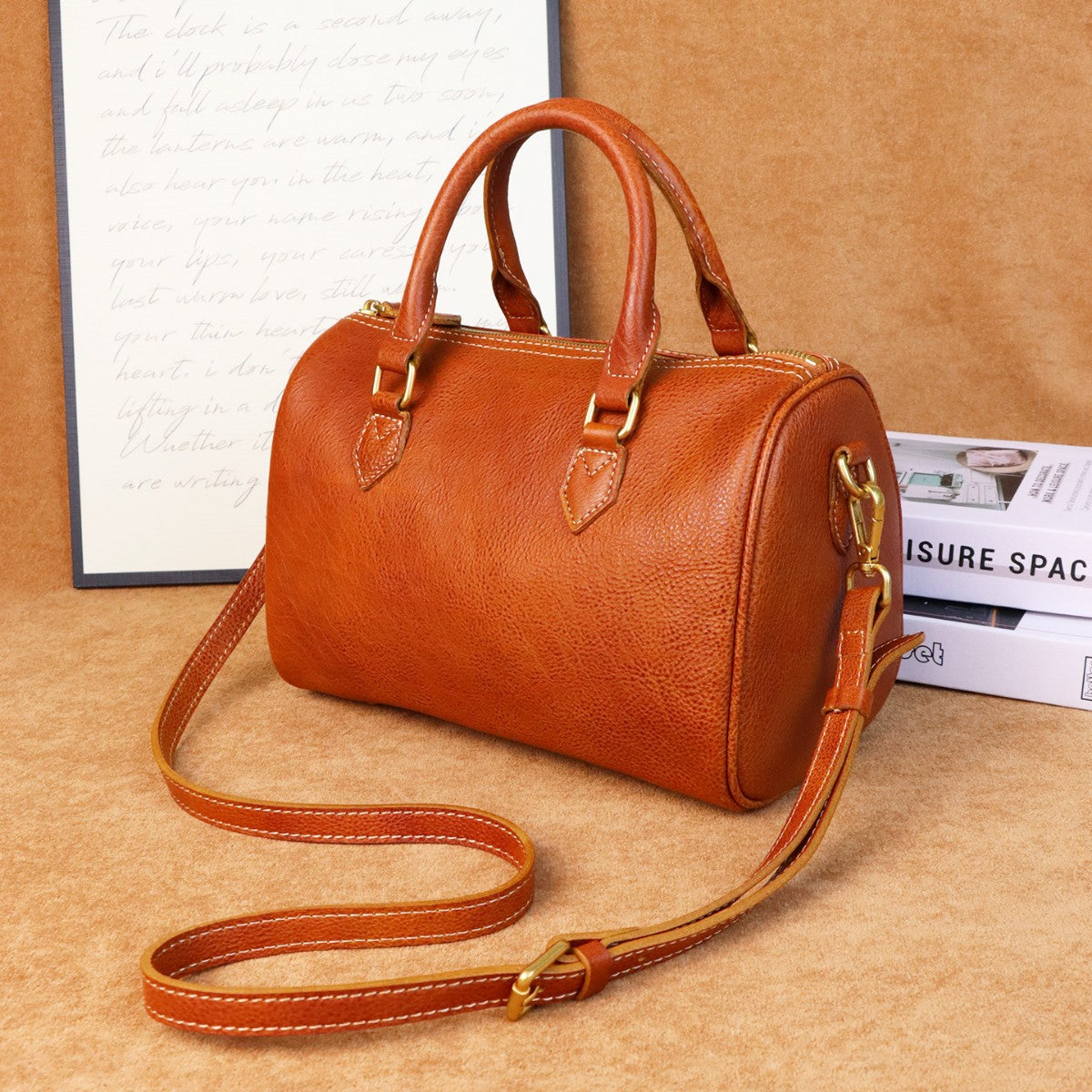 Leather Classic Retro Large Capacity Crossbody Bag