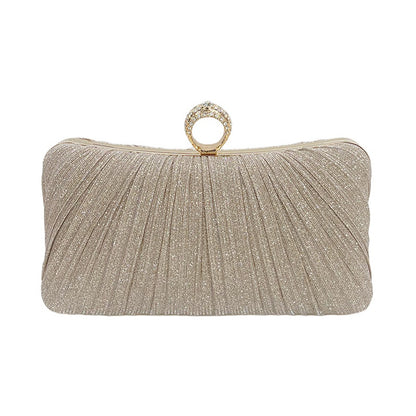 New Chinese-style Banquet Bag Women's Cross-body Pleated Dress