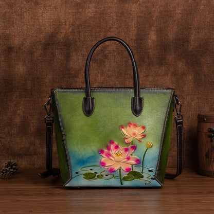 Retro Women's First-Layer Cowhide Handbag