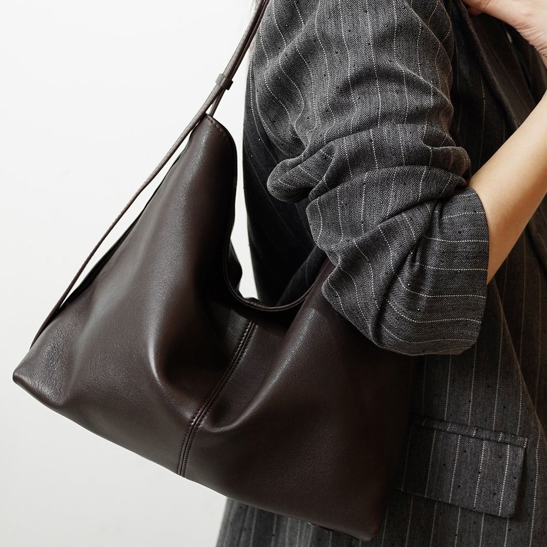 Sheepskin Niche Lazy-Style Large-Capacity Tote Bag For Women