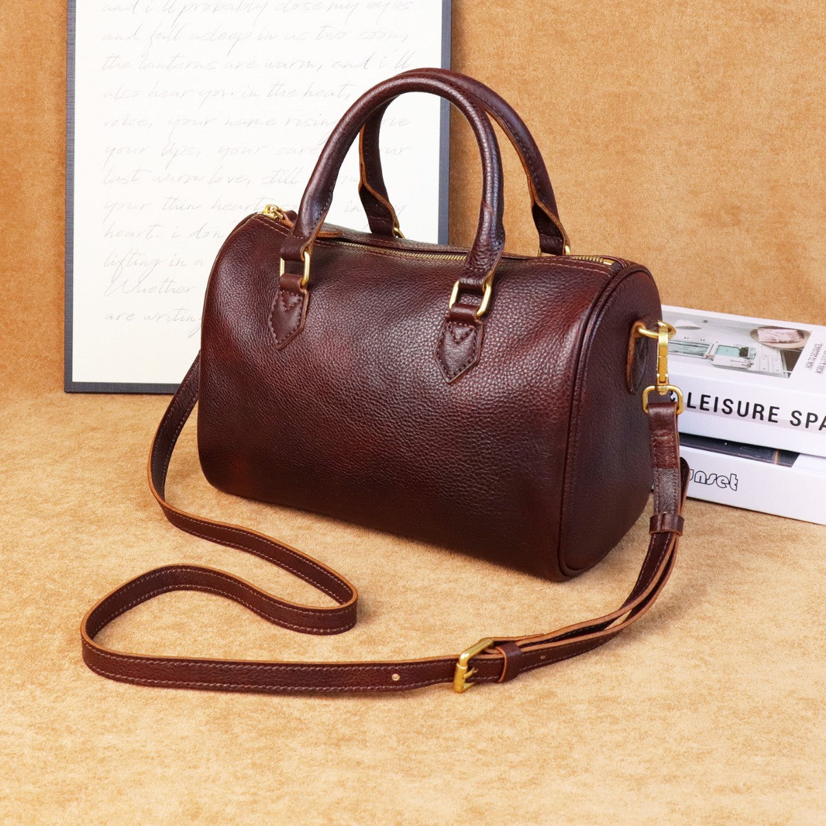 Leather Classic Retro Large Capacity Crossbody Bag
