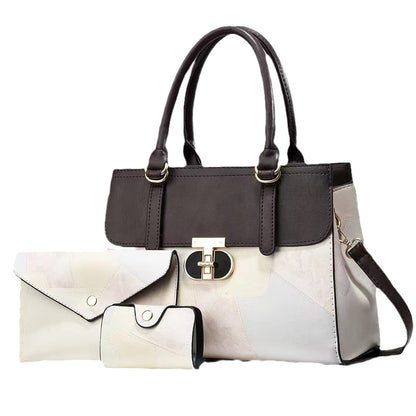Fashionable New Contrast-color Patchwork Mother-and-child Bag