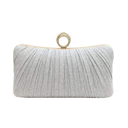 New Chinese-style Banquet Bag Women's Cross-body Pleated Dress