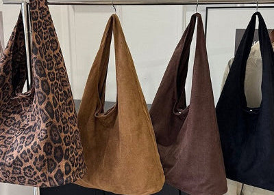 Simple Solid-Color Large-Capacity Tote Bag For Women