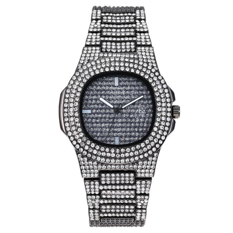 Starry Sky Full-Diamond Calendar Womens Watch