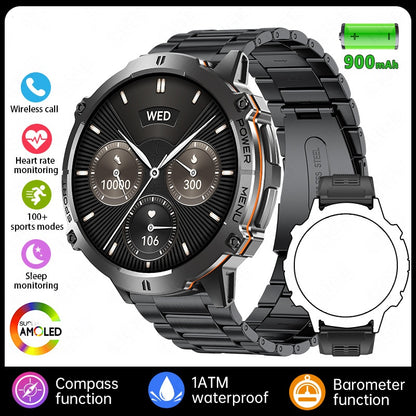 New X3 High-Definition Large-Screen Bluetooth Calling Health Monitoring Sports Mode Mens Smartwatch