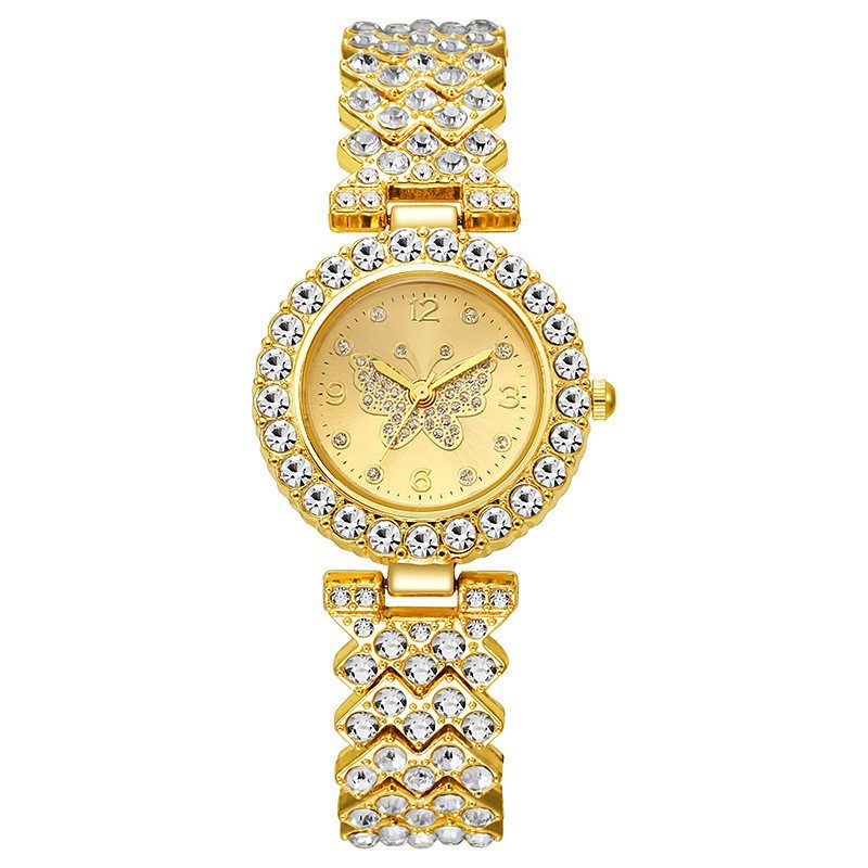 Women's Butterfly-Design Diamond-Embellished Fashion Quartz Watch