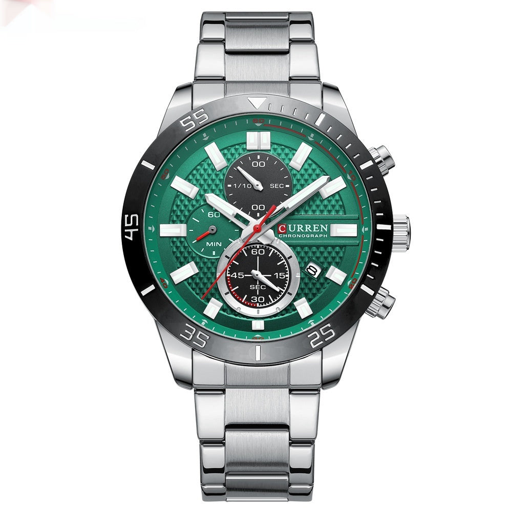 Men's Multifunctional Quartz Waterproof Watch