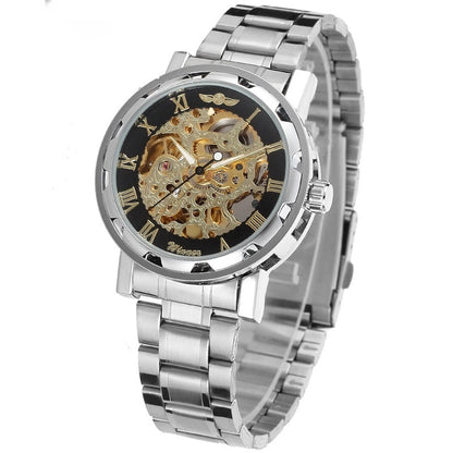 Openwork Gear Manual Mechanical Watch For Men