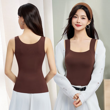 Four-season Womens Tank Top With Built-in Chest Pads, Breathable And Suitable For Wearing Outside